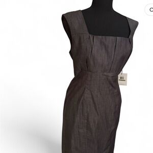 Chic Charcoal Sleeveless Midi Dress